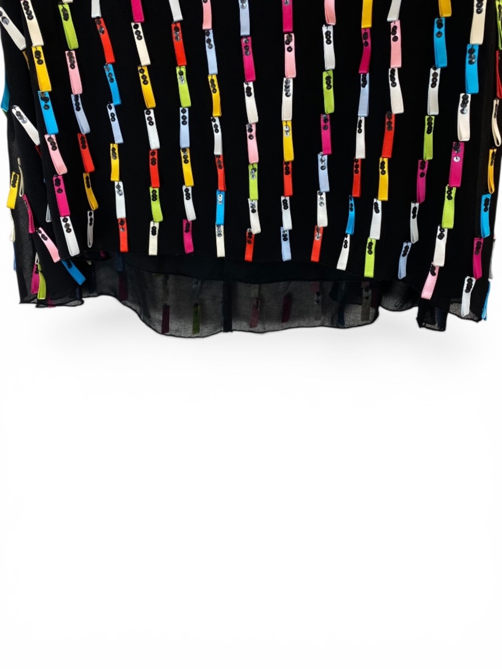 EMPORIO ARMANI Sleeveless Ribbon Sequin Top Camisole Size Small - Picture 4 of 9